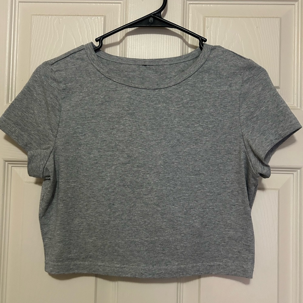 Gray Women's Crop Top